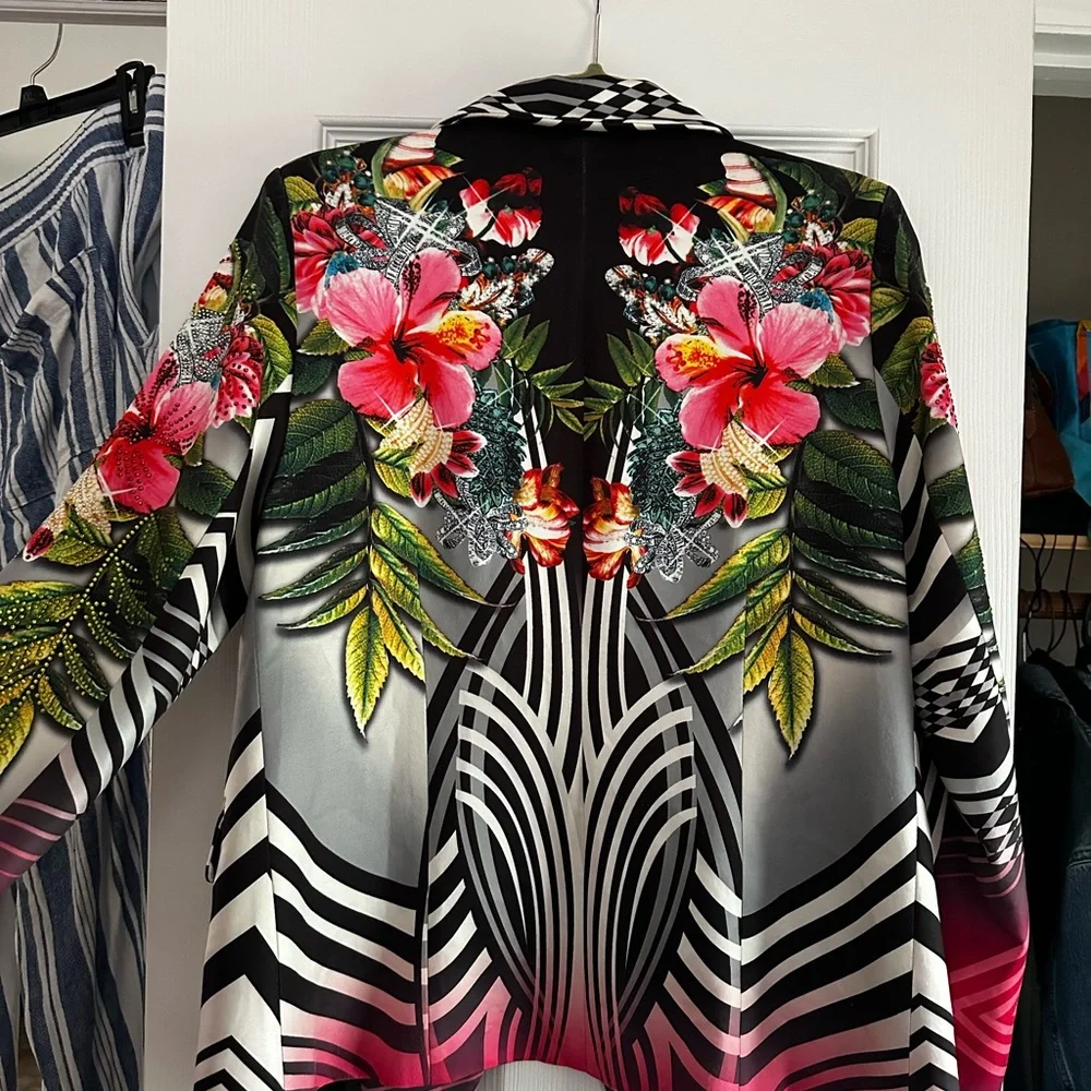 Desigual Multicolor Floral and Geometric Blazer - Picture 5 of 5